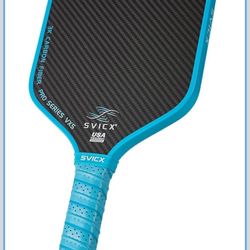 Carbon Fiber Pickleball Paddles,16MM T700 & 3K Carbon Fiber Racket with High-Density Honeycomb Core, Extended Handle, Blue Edge Guard for Durability &