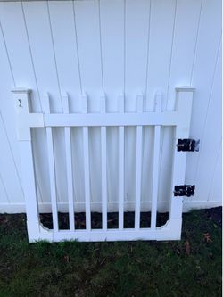 48”W x 47” H PVC fence gate