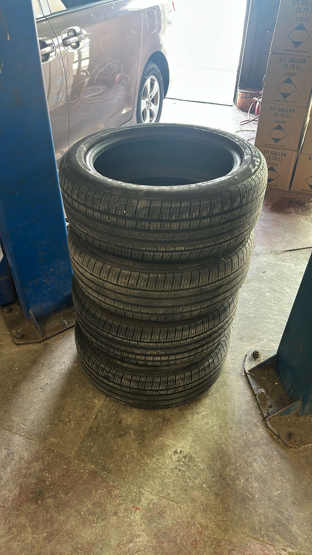 Set Of 4 Pirelli P7 225/50/18 Run flat Used 