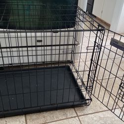 Dog Cage W Bottom And  Bed