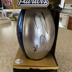 Autographed Vince Wilfork NFL Football