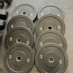 New pair of 10,25,35,45lb rubber olympic plates. All new in box 📦 $230