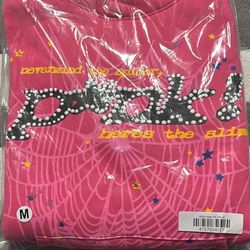 Pink Sp5der Hoodie Size M