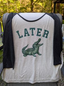Later Alligator Graphic Raglan T-Shirt