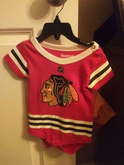 Reebok 0-3 month chicago Blackhawk onesie