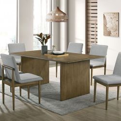 7 PIECE DINING TABLE CHAIRS SET MID CENTURY MODERN MESA SILLAS COMEDOR