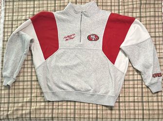 Abercrombie & Fitch NFL San Francisco 49ers Quarter Zip Sweatshirt Mens Large SF