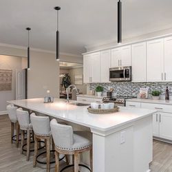 OKELI Modern Pendant Lights 4000K LED Dimmable Pendant Light Fixtures Pendant Lighting for Kitchen Island,Bar,Bedroom, 15.7inch, 10W, ETL, 3Pack