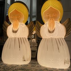 Vintage 1990’s Grand Venture 18” Tall Praying Angel Blow Mold, Christmas Blow Mold