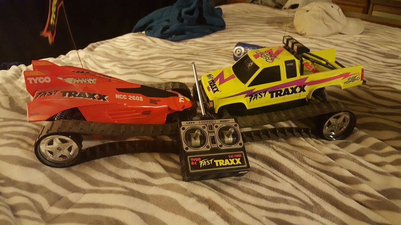 Tyco Fast Traxx 90s RC cars with remote