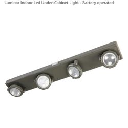 Luminar Indoor LED Under-Cabinet Light – Battery Operated (4-Pack)