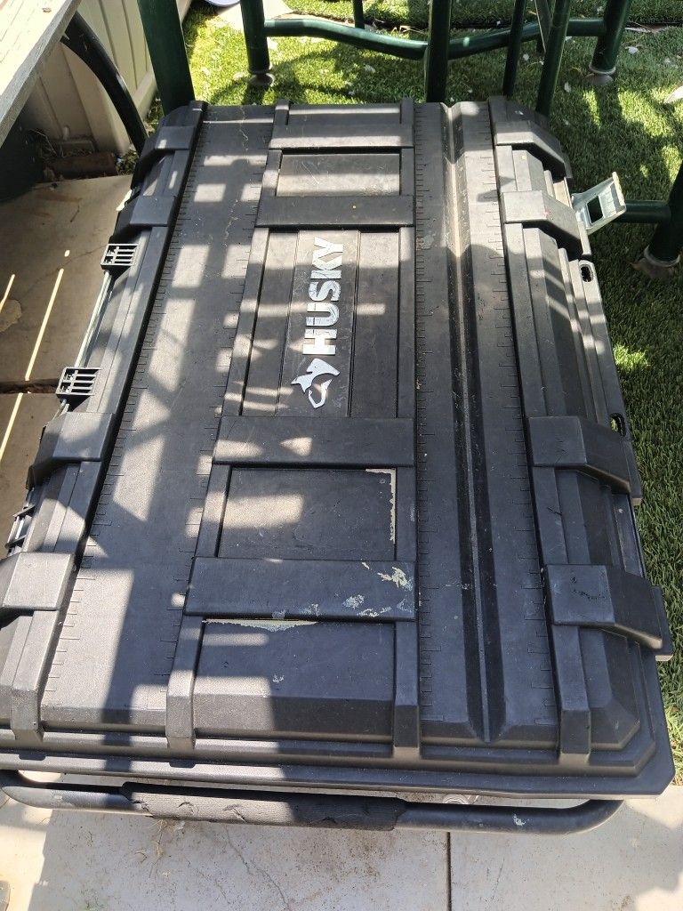 Husky Tool Box With Wheels Nd Handles!! 