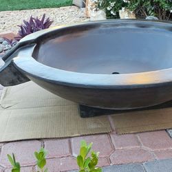 Cement pool water falls 