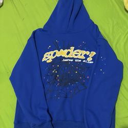 Sp5der Hoodie TC Blue 