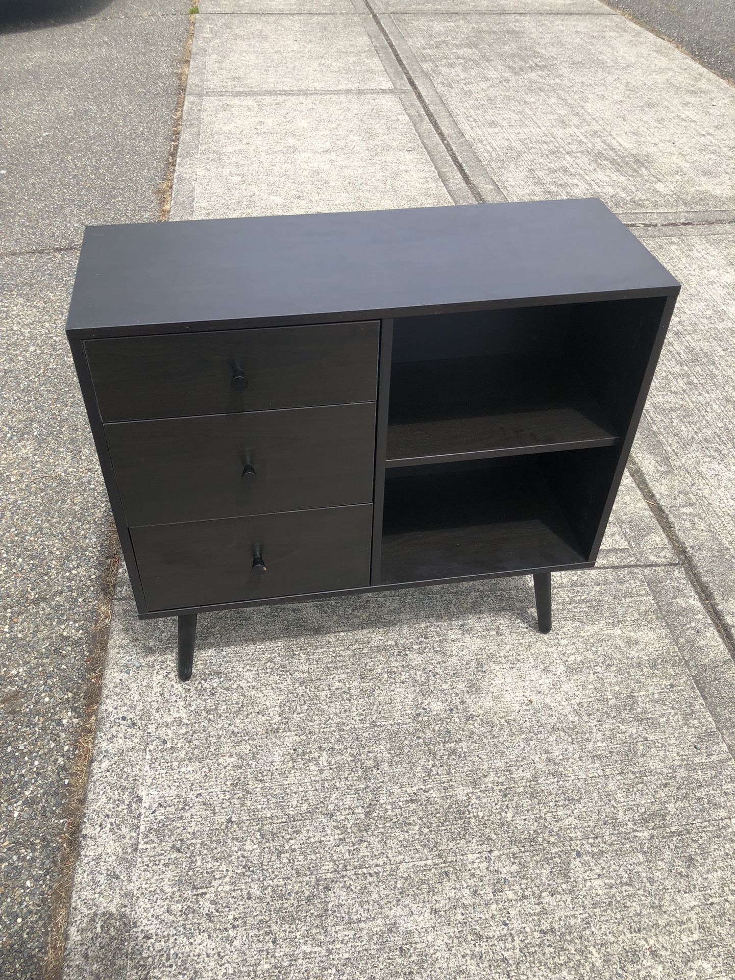 Mid Century Black Console/Hall Table