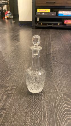 Crystal wine bottle
