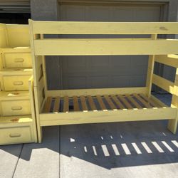 Twin Bunk Beds With Stairs 