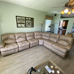 Faux Leather Sectional - 4 pieces 
