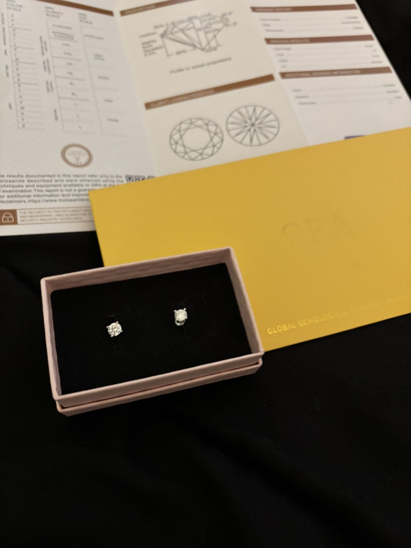 VVS1 Lab Grown Round Perfect Cut .5 Ct Diamond Earrings