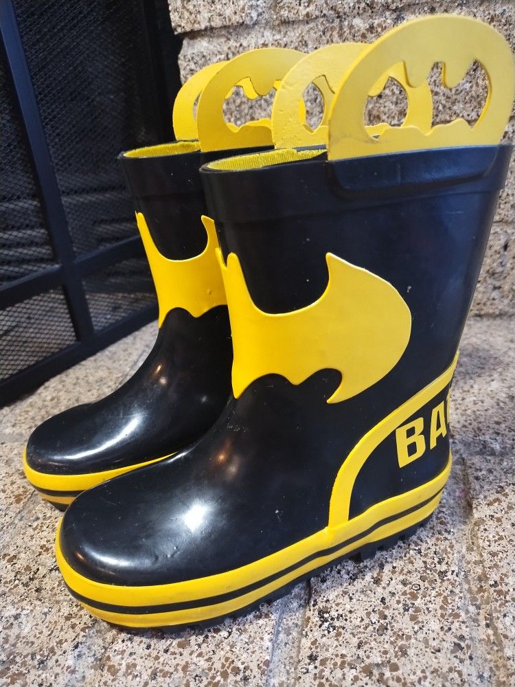 Batman Rain Boots Boys 9/10 Winter Boots