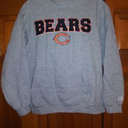 CHICAGO BEARS 20 1/2" COLLAR TO BOTTOM AND 20" PIT TO PIT REEBOK HOODIE SWEATSHIRT