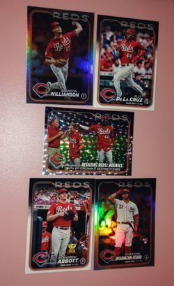MLB - TOPPS 2024 'Cincinnati Reds' Premium Bundle (x5 Cards, NM, RC, Parallels)