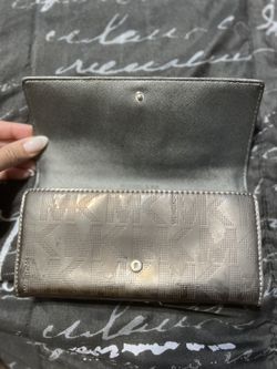 Michael Kors Shiny Gold Metallic Vinyl Wallet