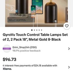 2 brand New! GyroVu Lamps With Usb Outlet