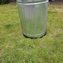 Galvanized Steel Trash Can 33 Gallon 