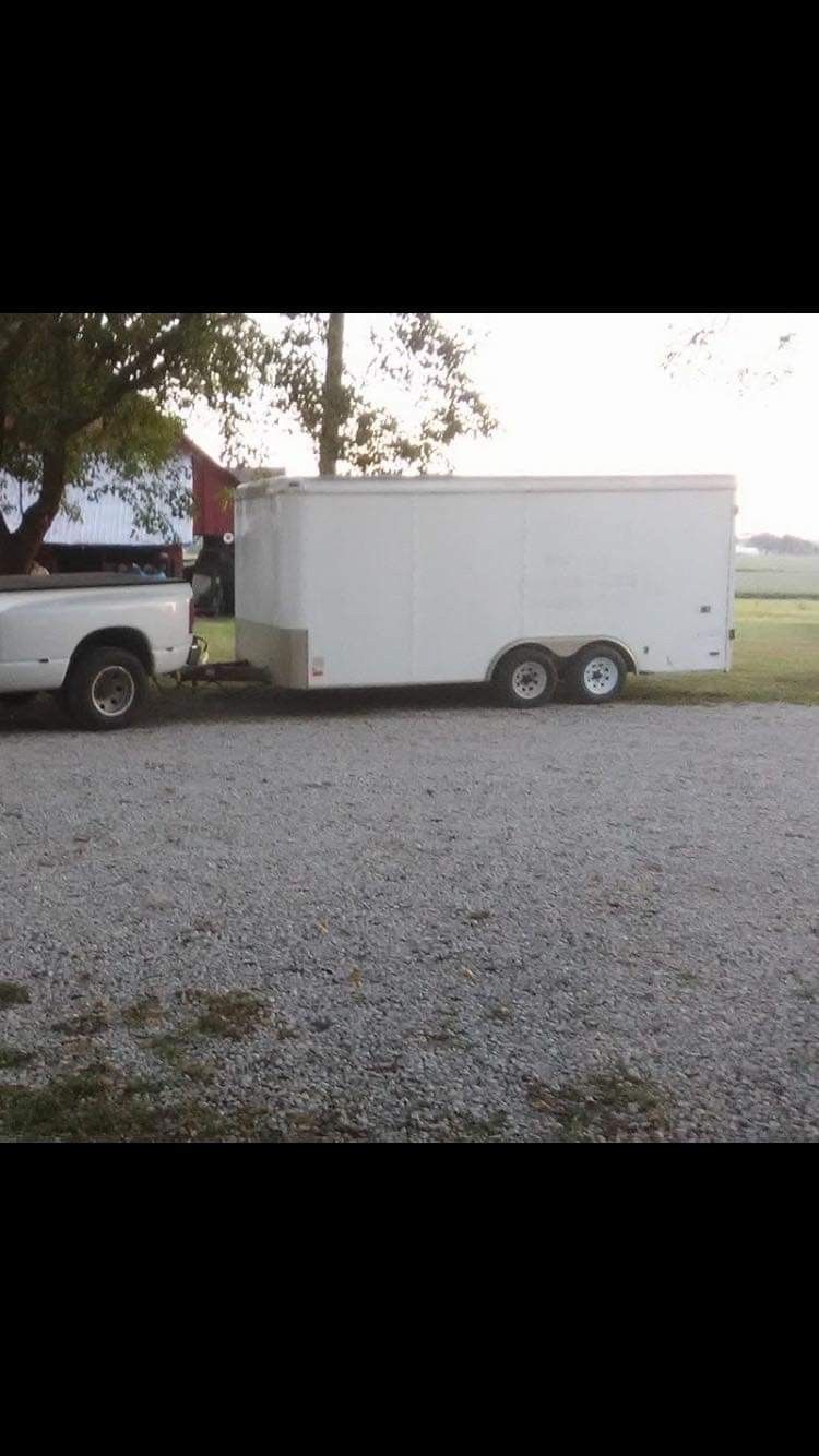 8 x 16 trailer enclosed 2003 pace american