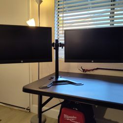 Dual  24inch Computer Monitors W/ Stand 