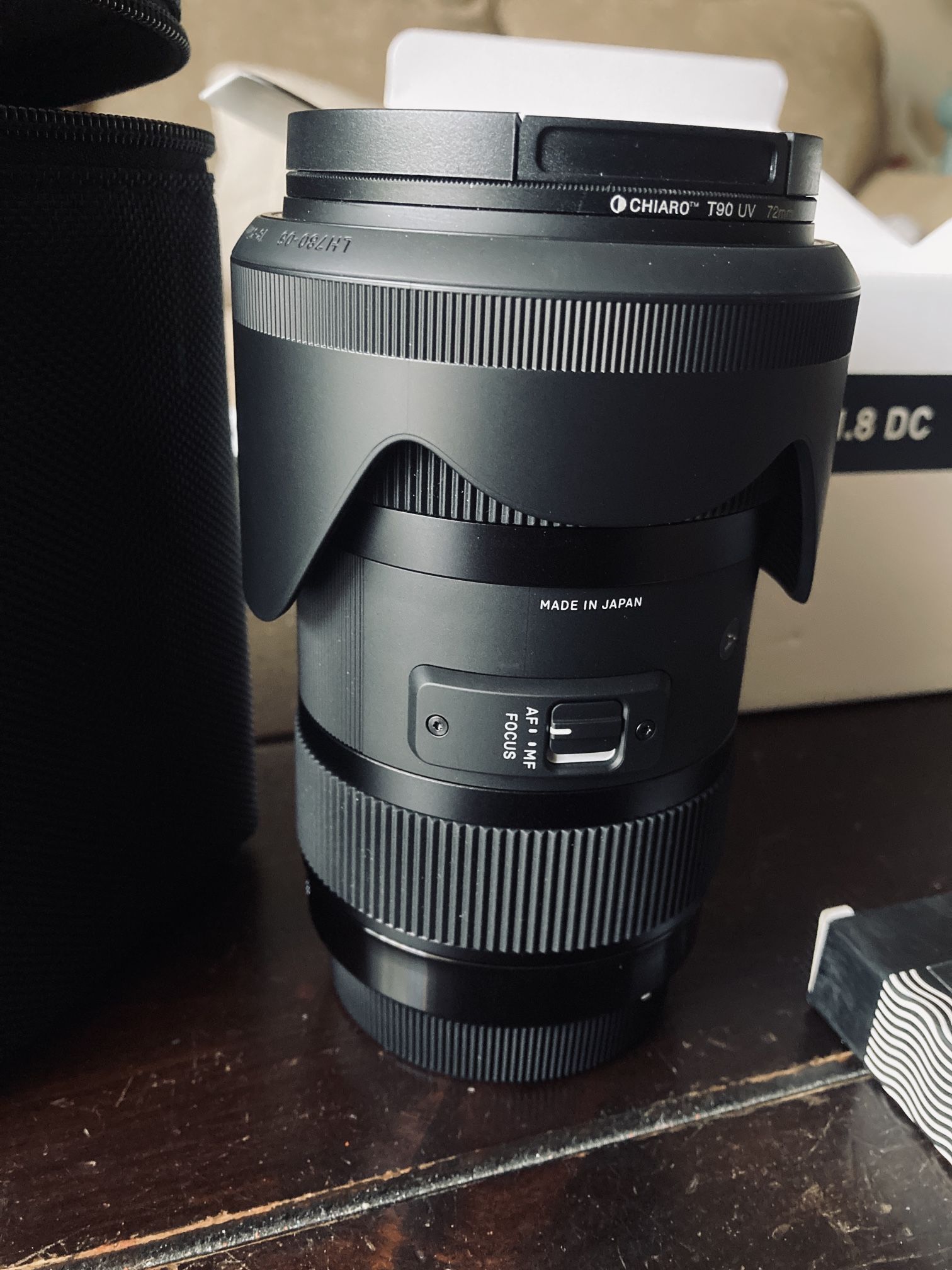 Sigma 18-35 F/1.8 Canon EF W/ UV Filter