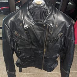 Leather Motorcycle Jacket - Women's Small