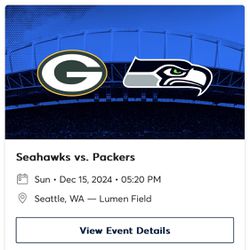 Seattle Seahawks vs Green Bay Packers (12/15/24)-Price Per Ticket