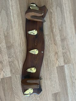 Wooden Rack With Hooks 