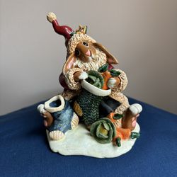 Christmas Figurine - Santa Bunny