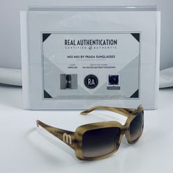 Miu Miu by Prada Authentic Tortoise Square Framed SUNGLASSES! w/Free Case!