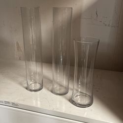 Tall Glass Vases 
