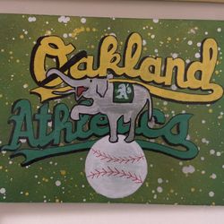 Oakland A’s Hand Painted Canvas