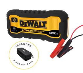 DEWALT 1800 Peak Amp Lithium Jump Starter with USB Power Bank and Carrying Case