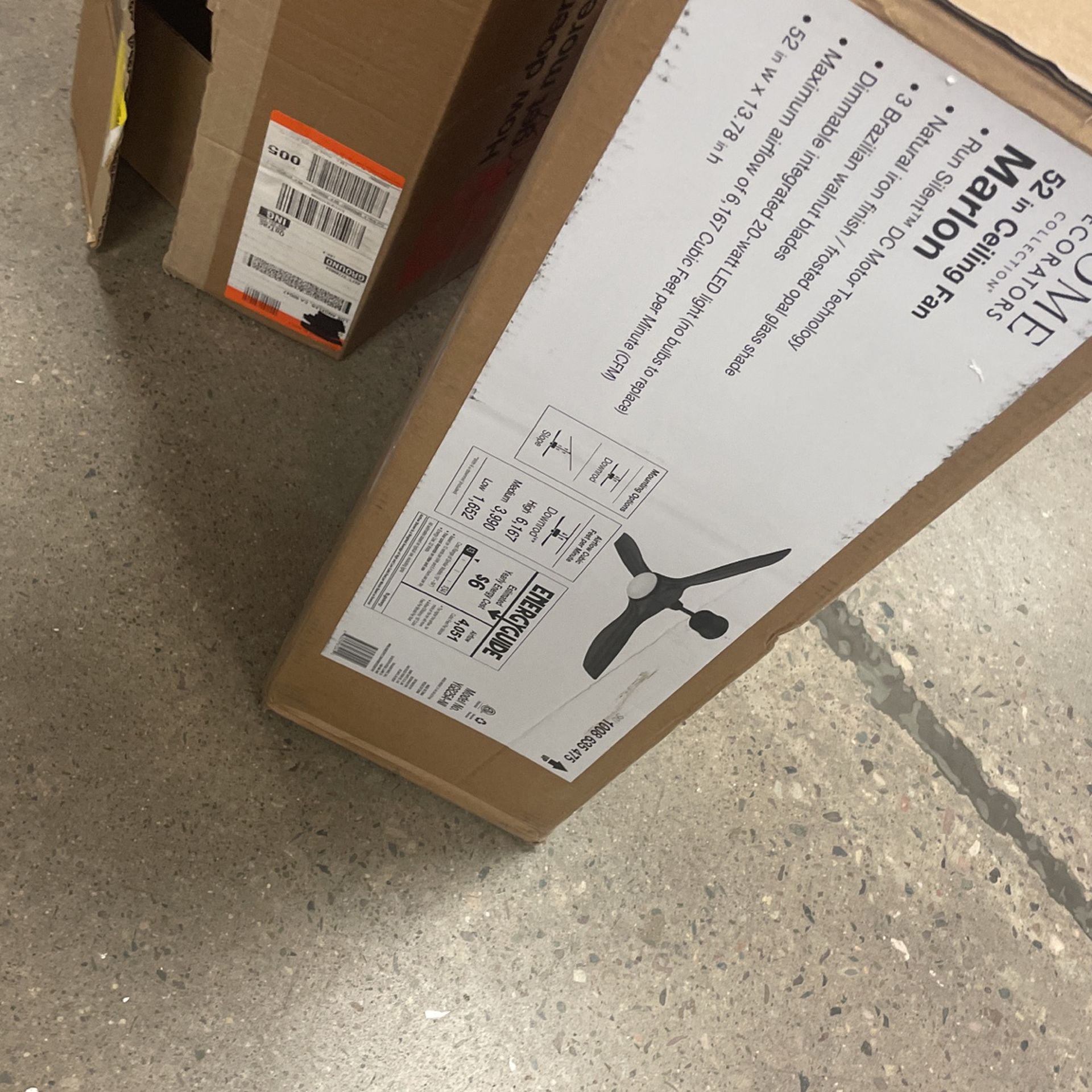 Home Decorators Collection Marlon 52 in. Integrated LED Indoor Natural Iron Ceiling Fan with Brazilian Walnut Blades and Remote Control