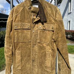 Vintage Calvin Klein Leather Racing Jacket Size Medium 