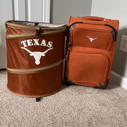 Texas Longhorns Carry On Suitcase  & Collapsible Can 