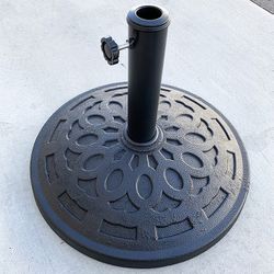 (NEW) $30 Patio Umbrella Base 19” Round Stand Outdoor Garden Market, Weight 30lbs 