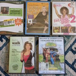 Exercise, Workout, Conditioning DVDs.  Set Of 5