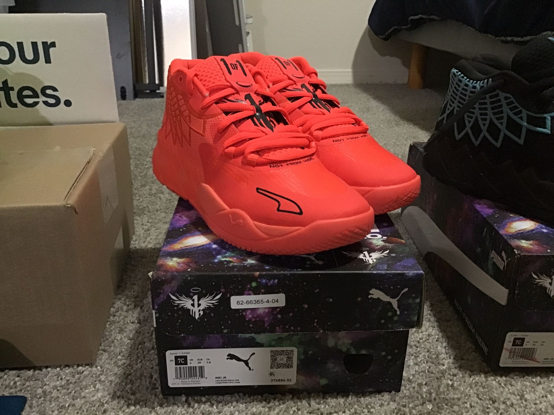 🔥 NEW! Puma MB01 Red Blast Junior 7c Mens 7 🔥