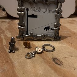 Dog Picture Frame (4x4) & Dog Keychain 