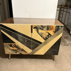 Cabinet Table, Very Heavy And Cool Artistic 