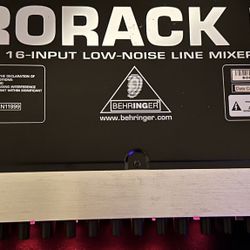 Behringer RX1602 16 input line mixer 