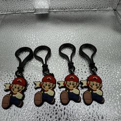 Super Mario Bros PVC Keychain Bag/Backpack Clip, Dangler, Mario Bros PVC Figure